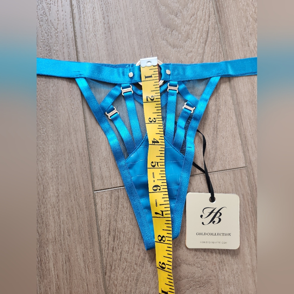 Honey Birdette Mistress T blue 34D Corset Only NWT - Picture 8 of 13